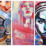 Collage of works by Magali Fuega